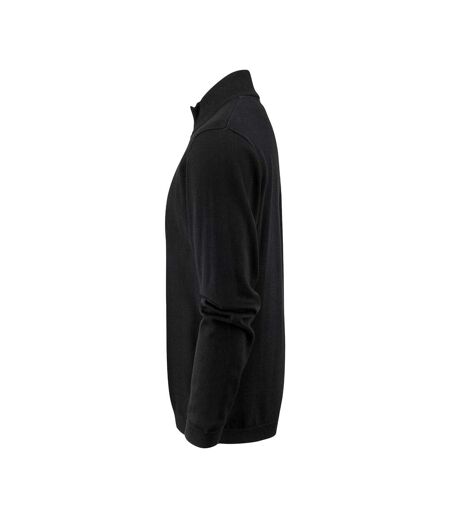 Mens Ashland Knitted Cardigan Black James Harvest
