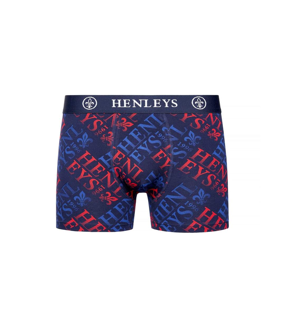Pack Of 3  Mens Rutlers Assorted Designs Boxer Shorts  Multicoloured Henleys-3