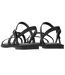 Womens/ladies Kira Flat Sandals Black Toms-2