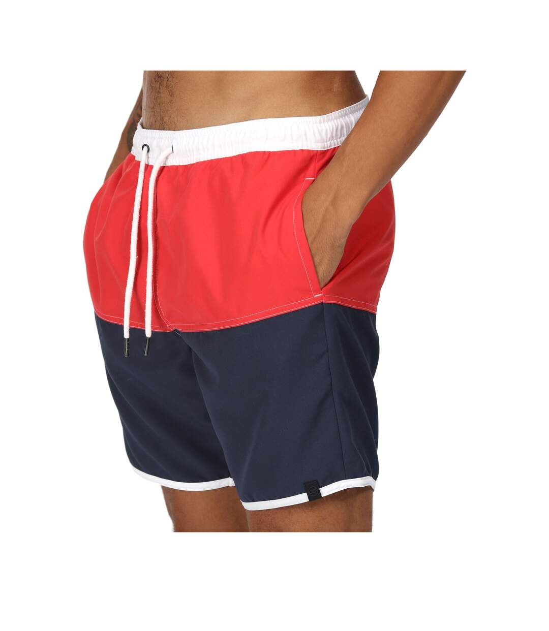 Short de bain benicio homme rouge rococo / bleu marine Regatta