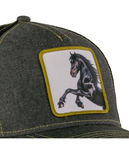 Casquette trucker avec filet avec écusson animal Black Stallion Hatfield