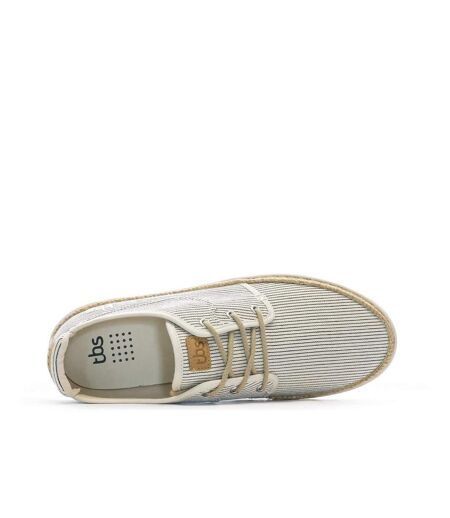 Baskets en toile beige/marine homme tbs rukkwai