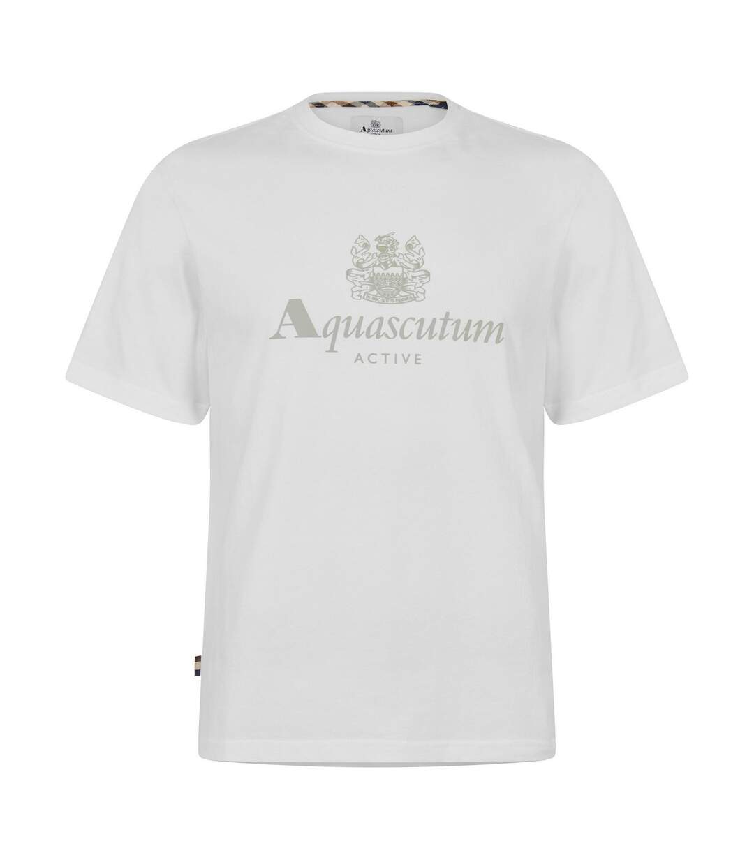 Mens Logo T-shirt White Aquascutum-1