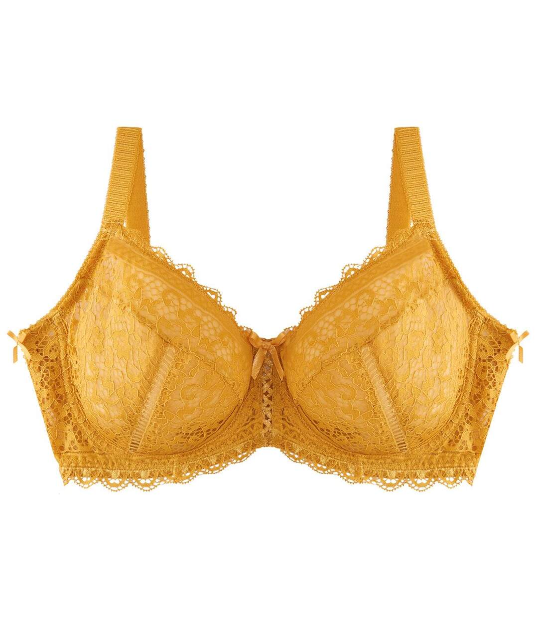 Soutien-gorge grand maintien C, D et E jaune moutarde Elena-1