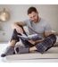 Mens Warm Luxury Fleece Lined Thermal Lounge Bed Socks-5