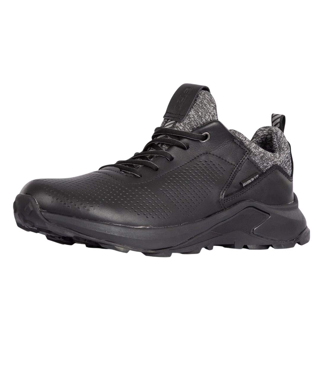 Mens Cole Leather Trainers Black DLX-2