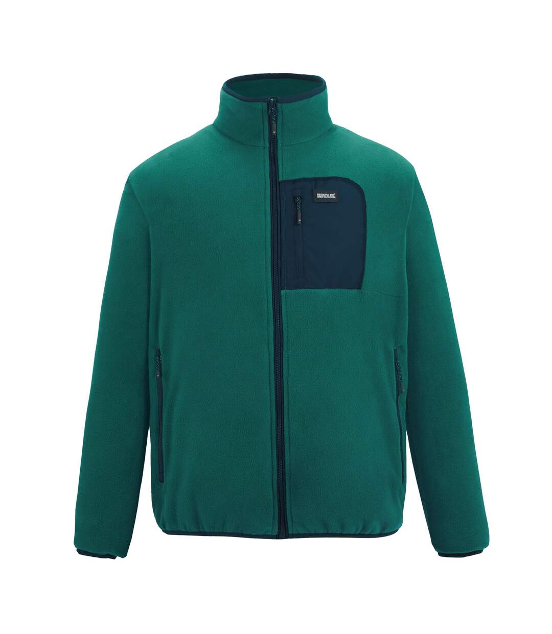 Mens Frankie Full Zip Fleece Jacket Mediterranean Green Navy Regatta-2