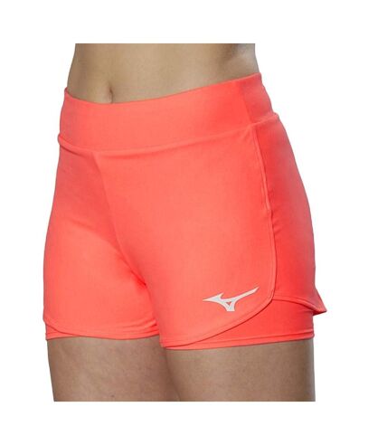 Short de Tennis tech Rose Fluo Femme Mizuno Flex Short - L