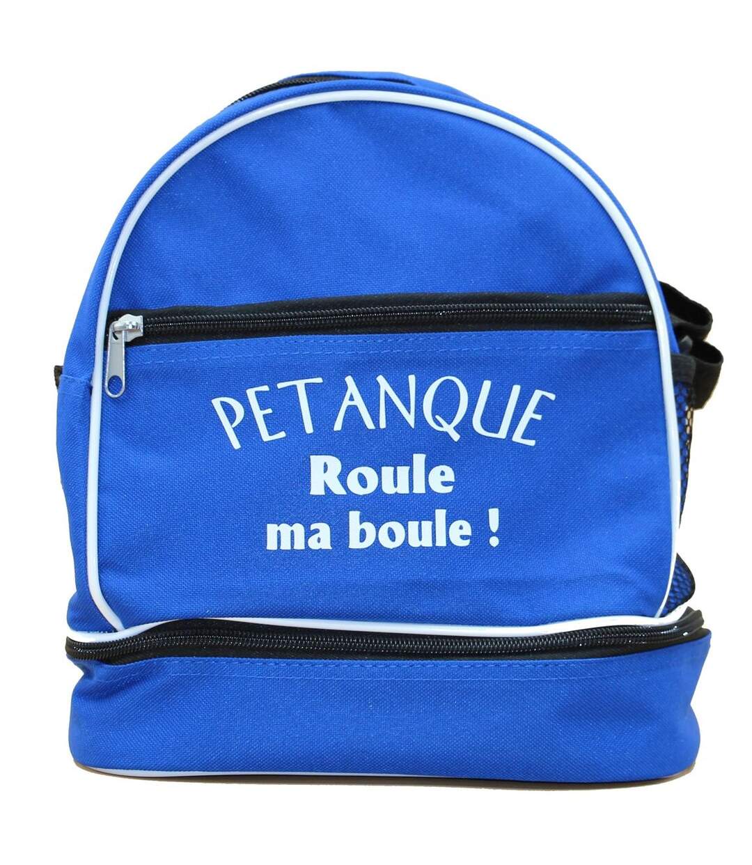 Sac bandoulière pour 3 boules de pétanque - Roule ma boule - bleu-1