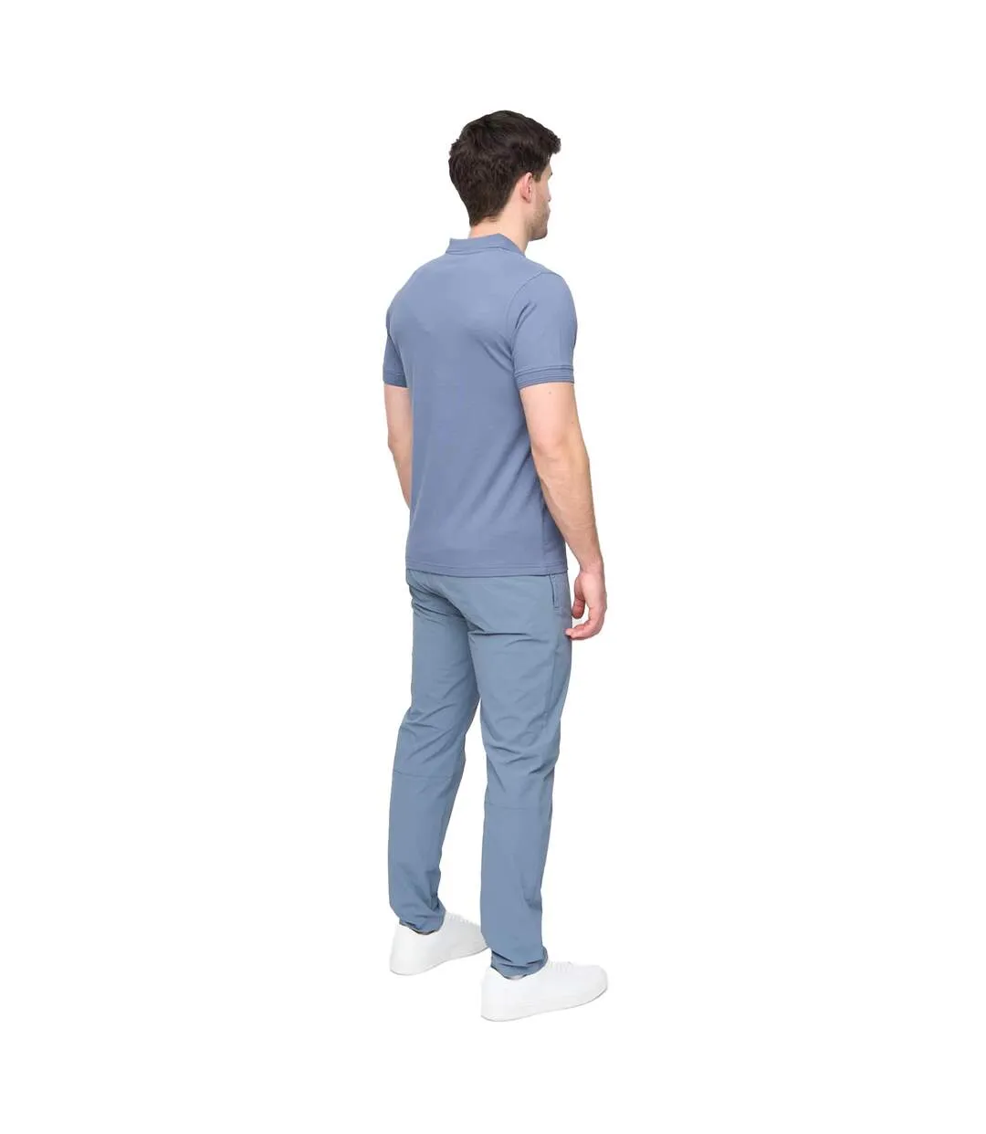 Mens Limatar Short-sleeved Polo Shirt Light Denim Duck And Cover-3
