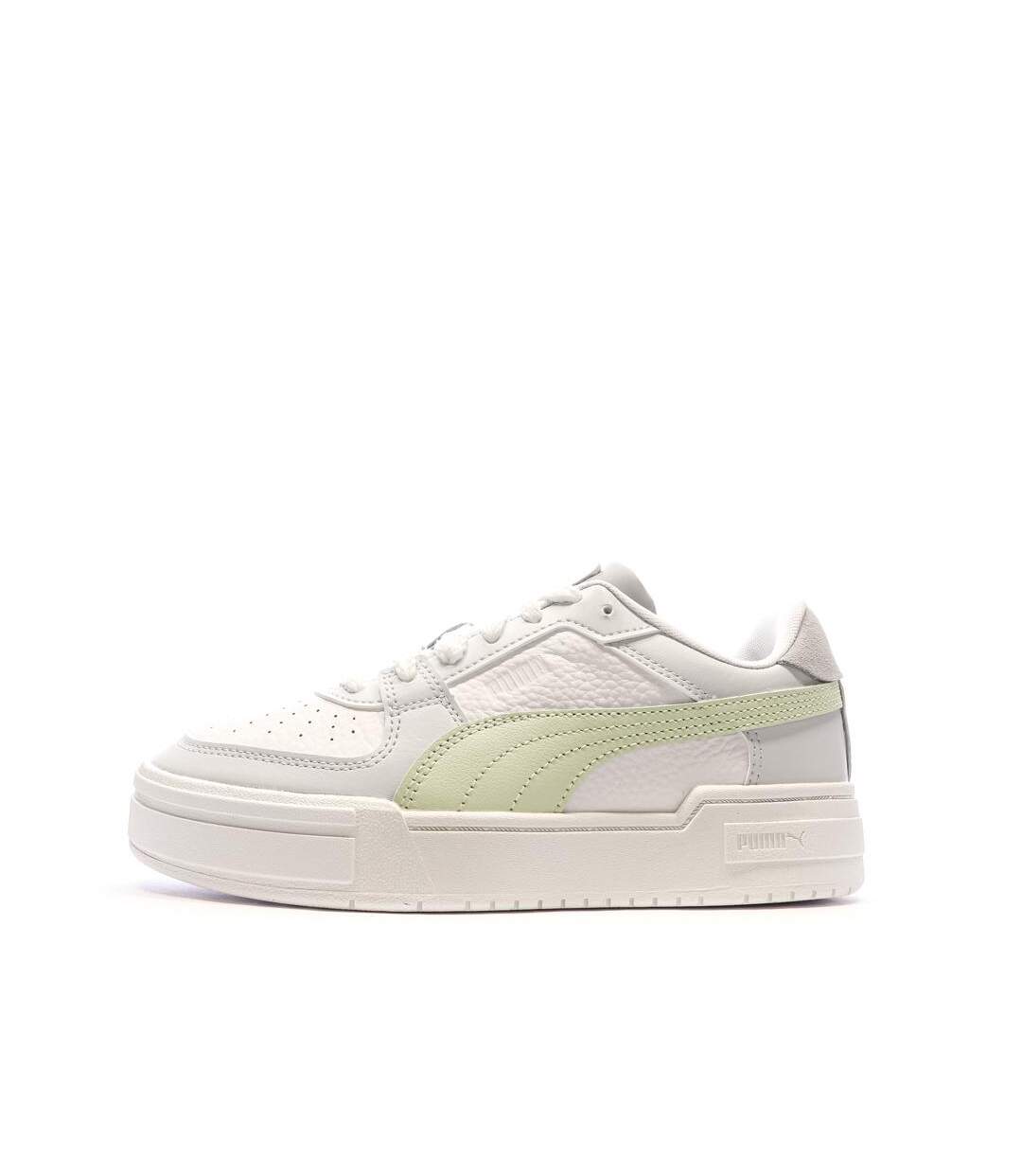 Baskets blanche/gris/vert femme puma 394749-02-1