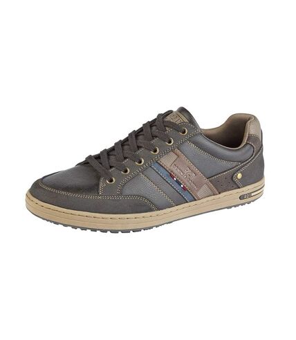 Route 21 Mens PU Casual Shoes (Dark Brown) - UTDF2013