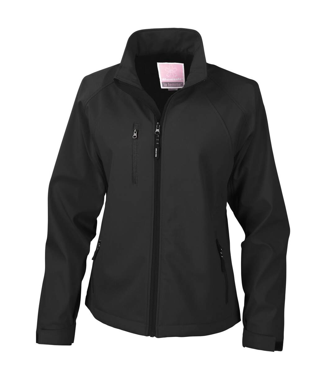 Womens/ladies soft shell jacket black Result