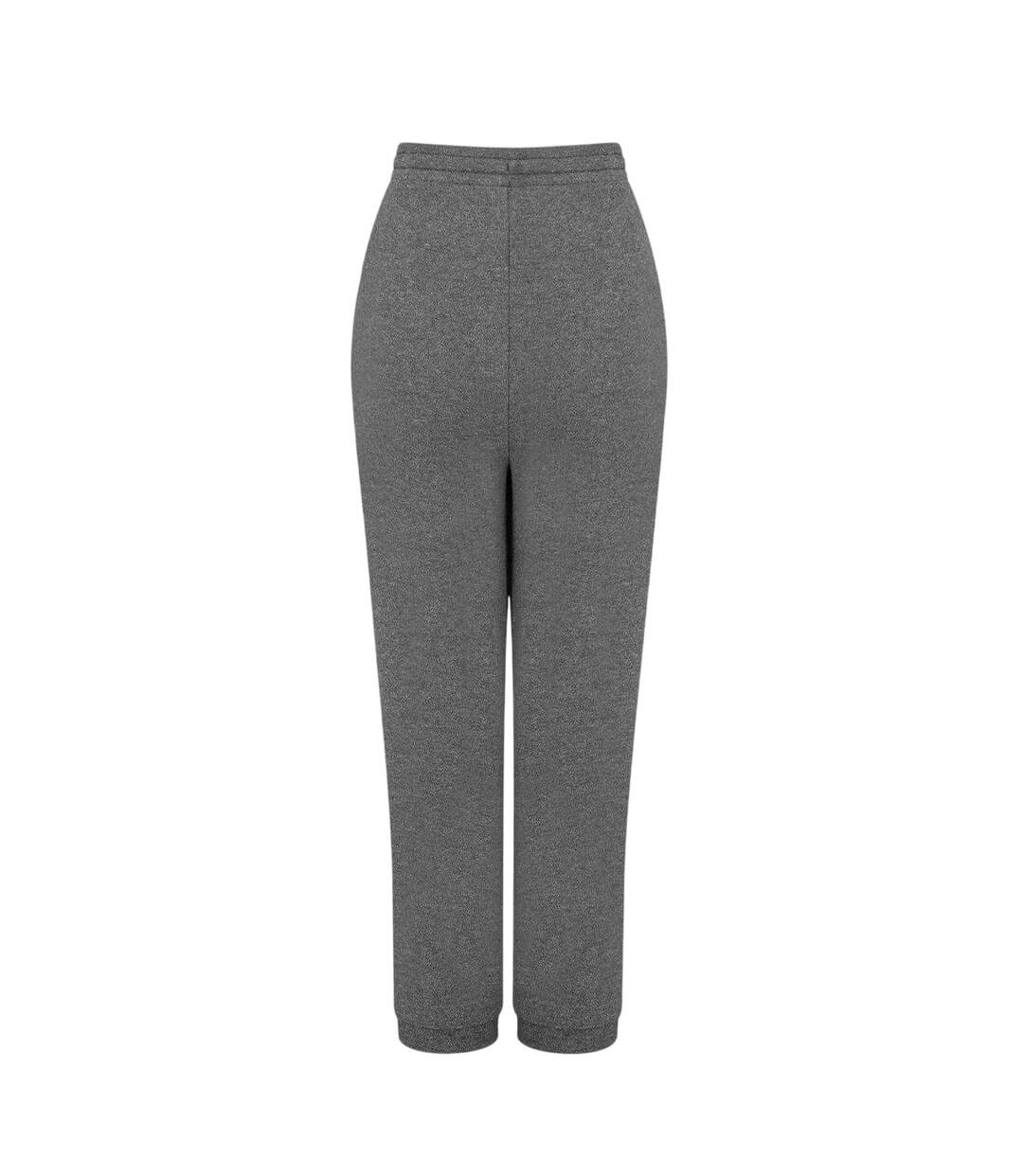 Womens/ladies Interlock Logo Jogging Bottoms Charcoal Slazenger-2