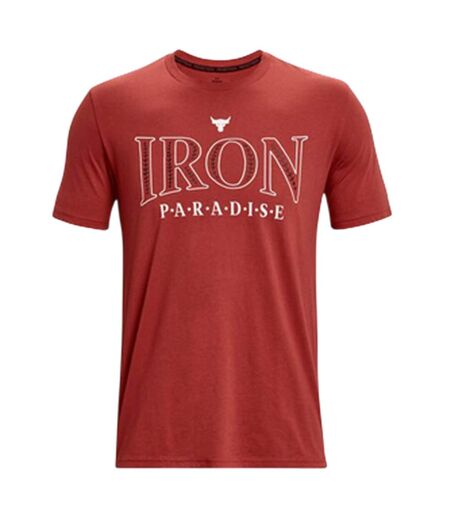 Mens Project Rock Graphic Print T-shirt Red Under Armour