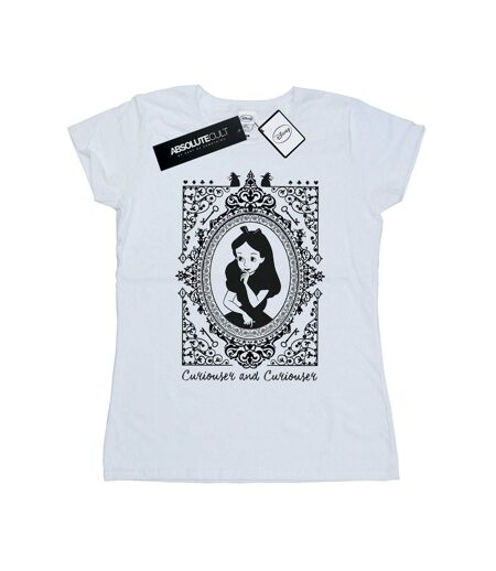 Disney Femme/Ladies Alice In Wonderland - T-shirt en coton à armature (Blanc) - UTBI6738
