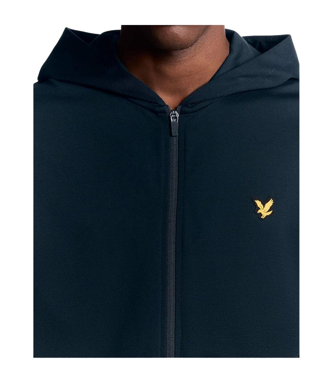 Mens Fly Fleece Full Zip Hoodie Dark Navy Lyle & Scott-4