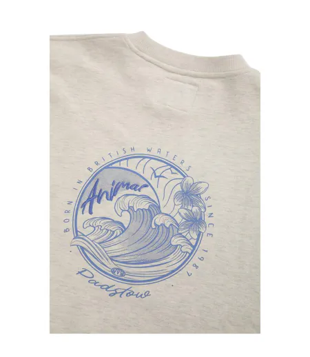 Womens/ladies Dakota St Ives Sweatshirt Light Beige Animal