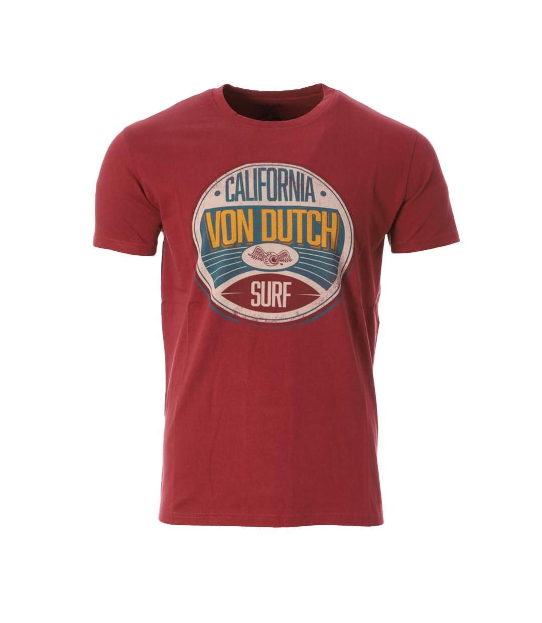 T-shirt Rouge Homme Von Dutch Round - S