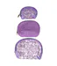 3 Piece Ladies Butterfly Print Cosmetic Bag Set Makeup Toiletry Travel Bags-2