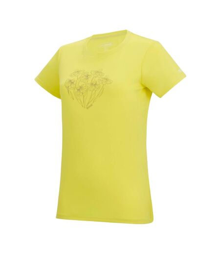 T-shirt Motif/style Fleurs Fingal Femme Jaune Clair Regatta