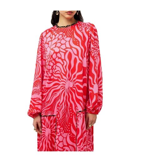 Robe Longue Motif/style Imprimé Léopard Femme Rose Never Fully Dressed