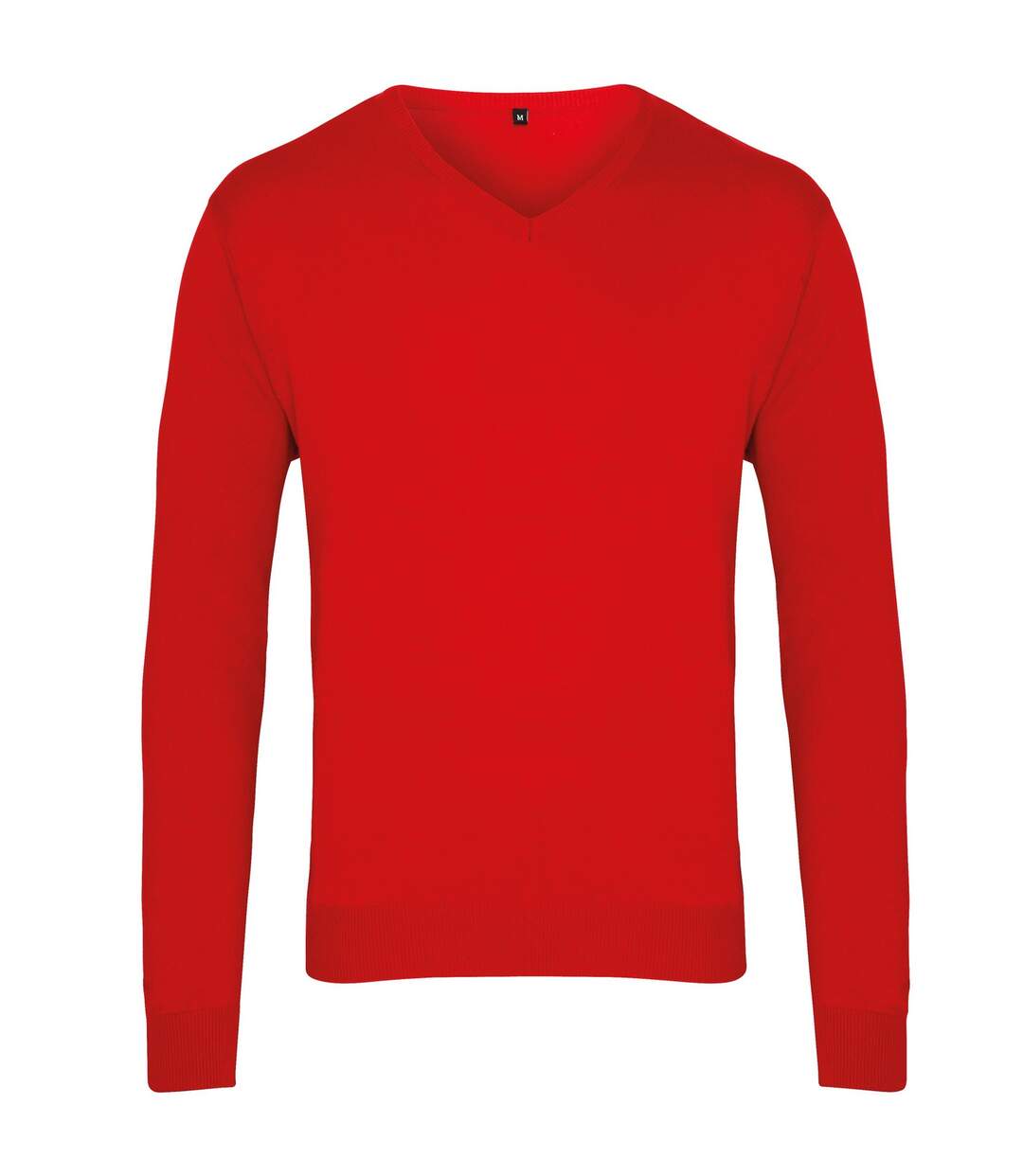 Premier Mens V-Neck Knitted Sweater (Red) - UTRW1131