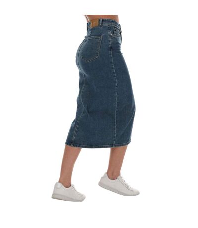 Jupe Mi-longue Siri Femme Bleu Denim Only