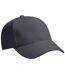 Beechfield Unisex Pro-Style Heavy Brushed Cotton Baseball Cap / Headwear (Pack of 2) (Graphite Grey)