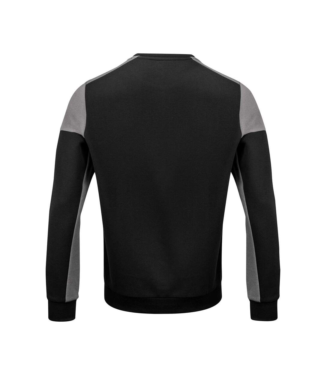Mens Contrast Crew Neck Sweatshirt Black Anthracite Printer PRIME-2