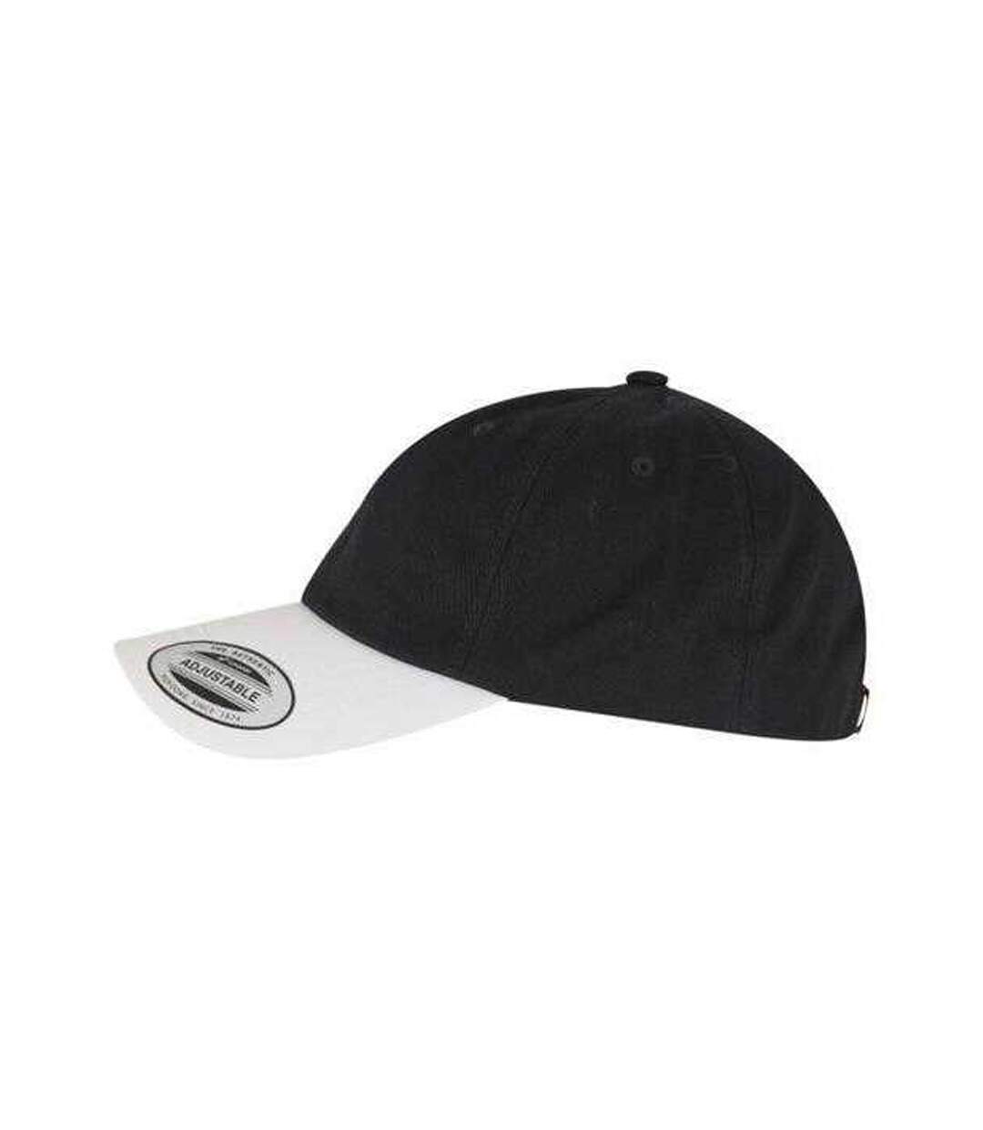 Classic Two Tone Low Profile Baseball Cap Black White Flexfit-3
