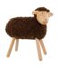 Statuette Mouton en Bois Chalet 45cm Marron Foncé-1
