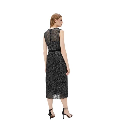 Robe Mi-longue Delyra Femme Noir Argenté Boss