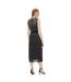 Robe Mi-longue Delyra Femme Noir Argenté Boss-4