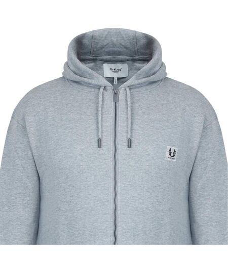 Veste À Capuche Motif/style Logo Homme Gris Chiné Firetrap