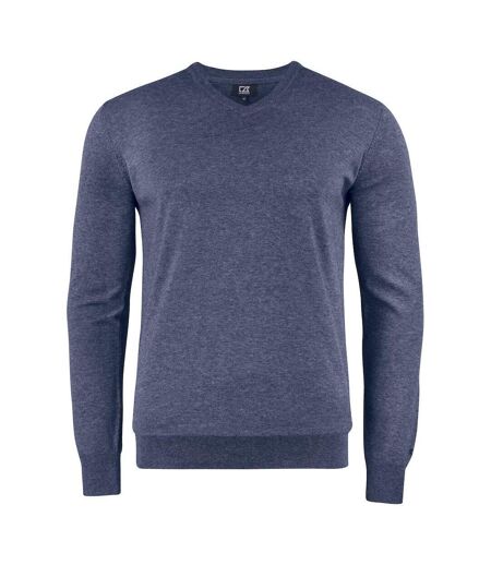 Mens Oakville V Neck Sweatshirt Anthracite Melange Cutter & Buck