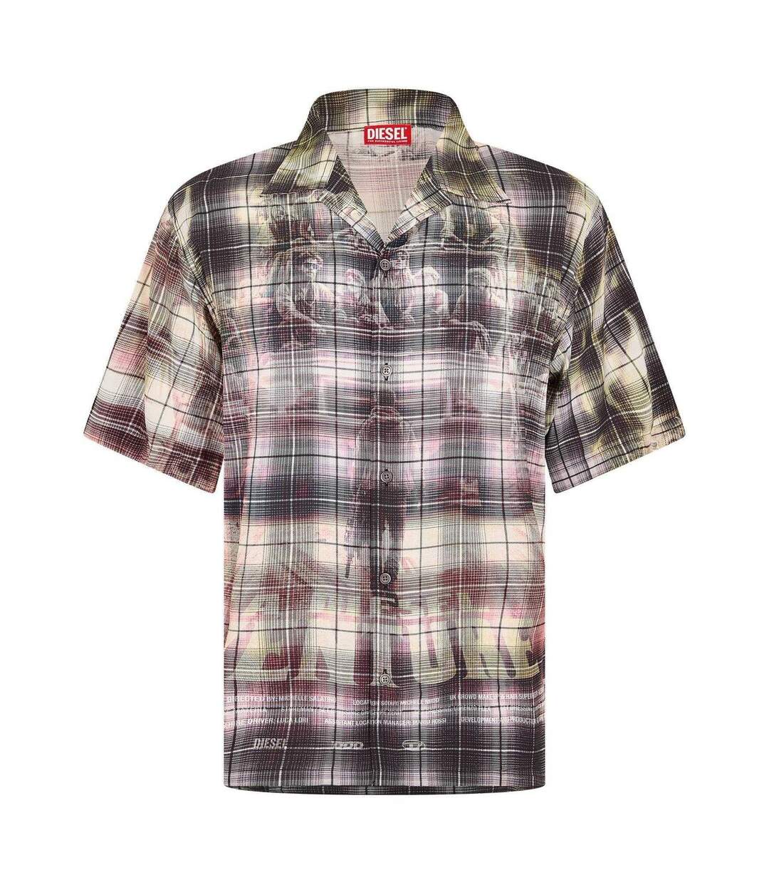 Mens S-tilborg Graphic Collared Shirt Black Diesel-1