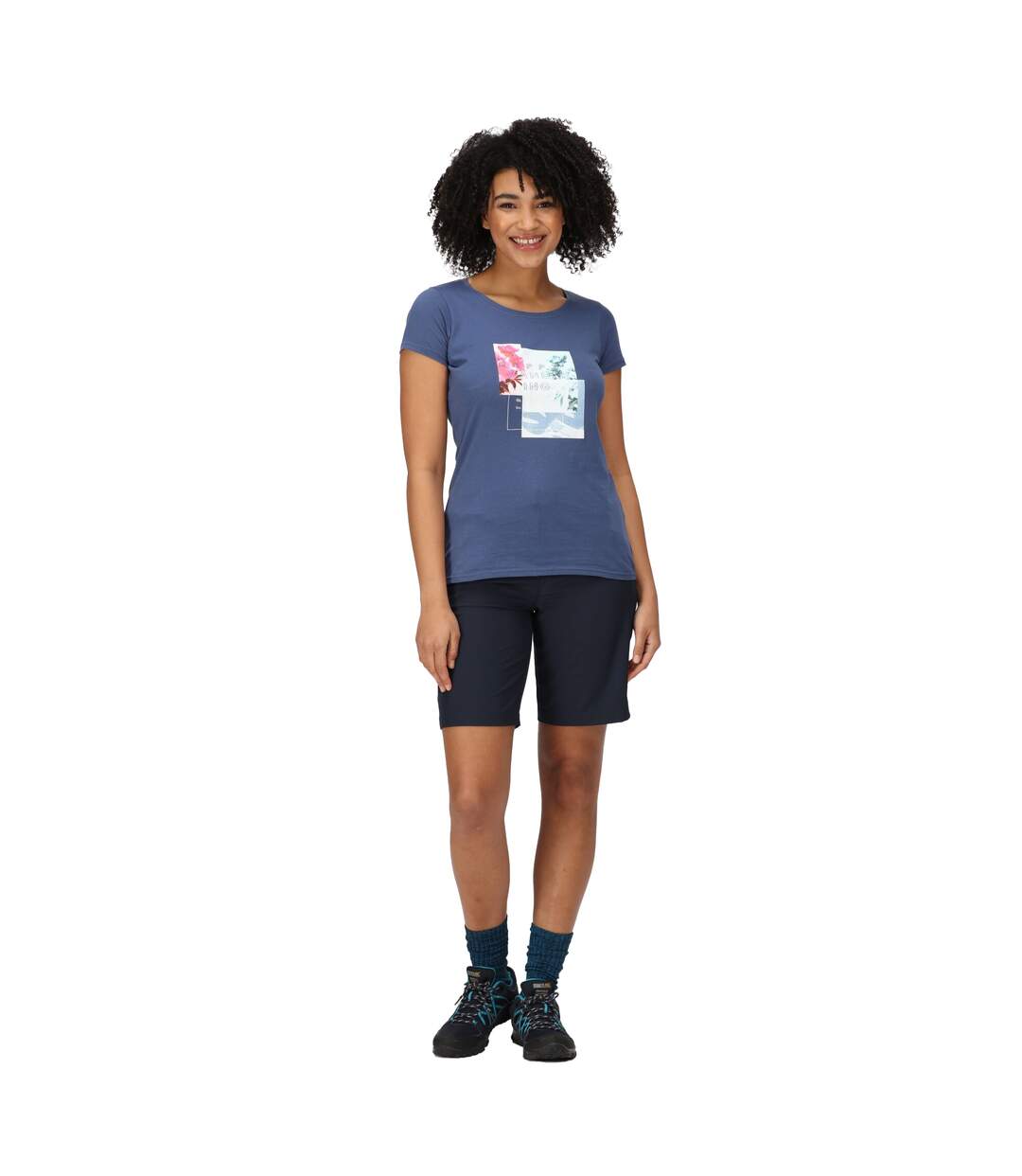 T-shirt Breezed Happy Wandering Femme Denim Regatta-1
