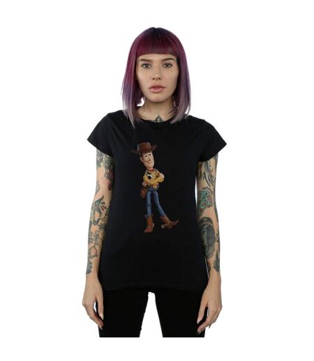 Disney Femme/Les femmes Toy Story 4 Sherrif Woody - T-shirt en coton (Noir) - UTBI44320