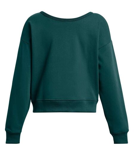 Womens/ladies Project Rock Terrycloth Relaxed Fit Sweatshirt Blue Under Armour