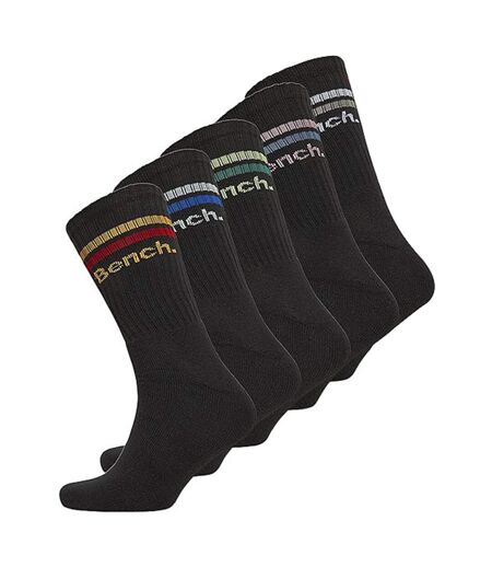 5 Pairs Mens Crew Cotton Socks - Breathable Sport Athletic Socks