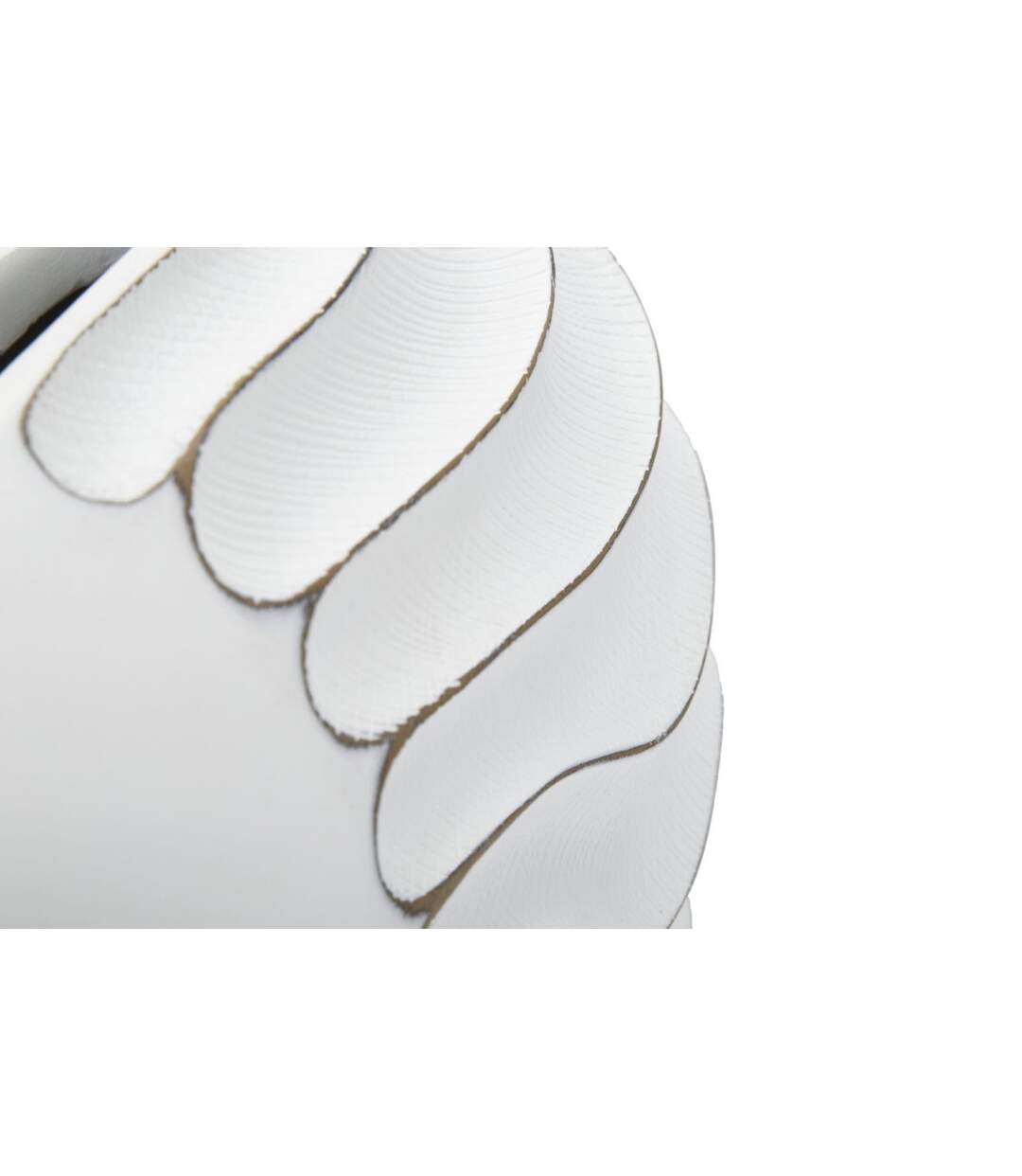 Vase Design en Relief Lines 34cm Blanc-4