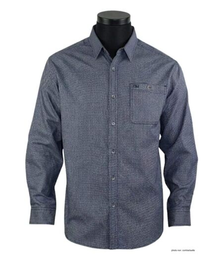 CHALLENGER TRUBLION1 - Chemise à carreaux flanelle grise manches longues pour un confort thermique élégant