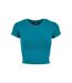 T-shirt Court Femme Bleu Sarcelle Urban Classics-1