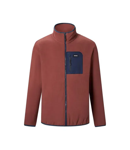 Mens Frankie Full Zip Fleece Jacket Dark Cherry Navy Regatta