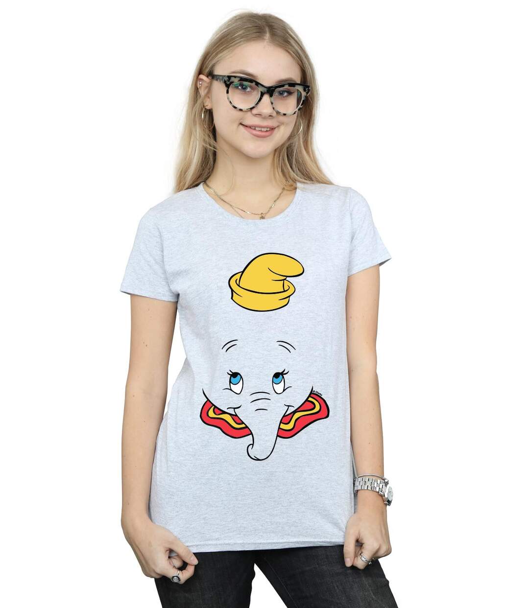 Disney - T-shirt DUMBO FACE - Femme (Gris chiné) - UTBI16297-2
