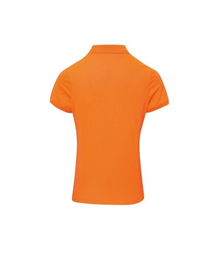 Premier Womens/Ladies Coolchecker Pique Polo Shirt (Neon Orange) - UTPC5614