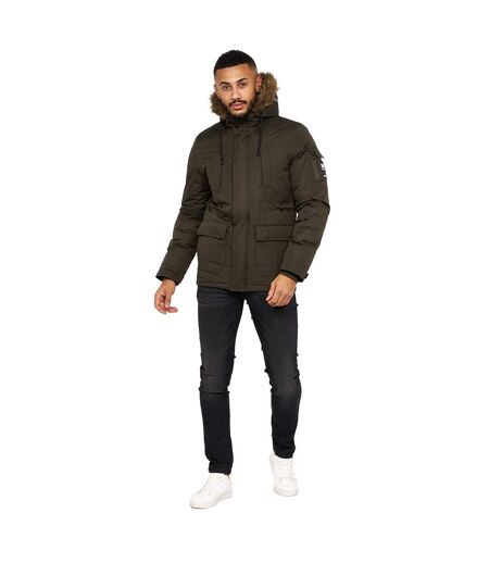 Parka Parkmoore Homme Vert Kaki Foncé Crosshatch