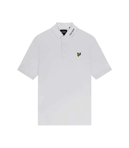 Mens tech golf polo shirt white Lyle & Scott