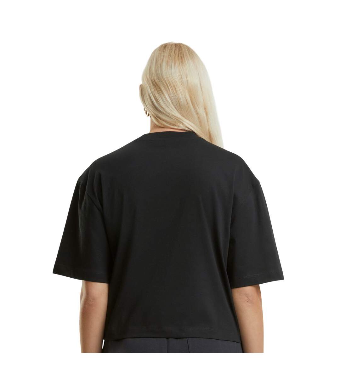 Womens/ladies oversized t-shirt black New Morning Studios-2
